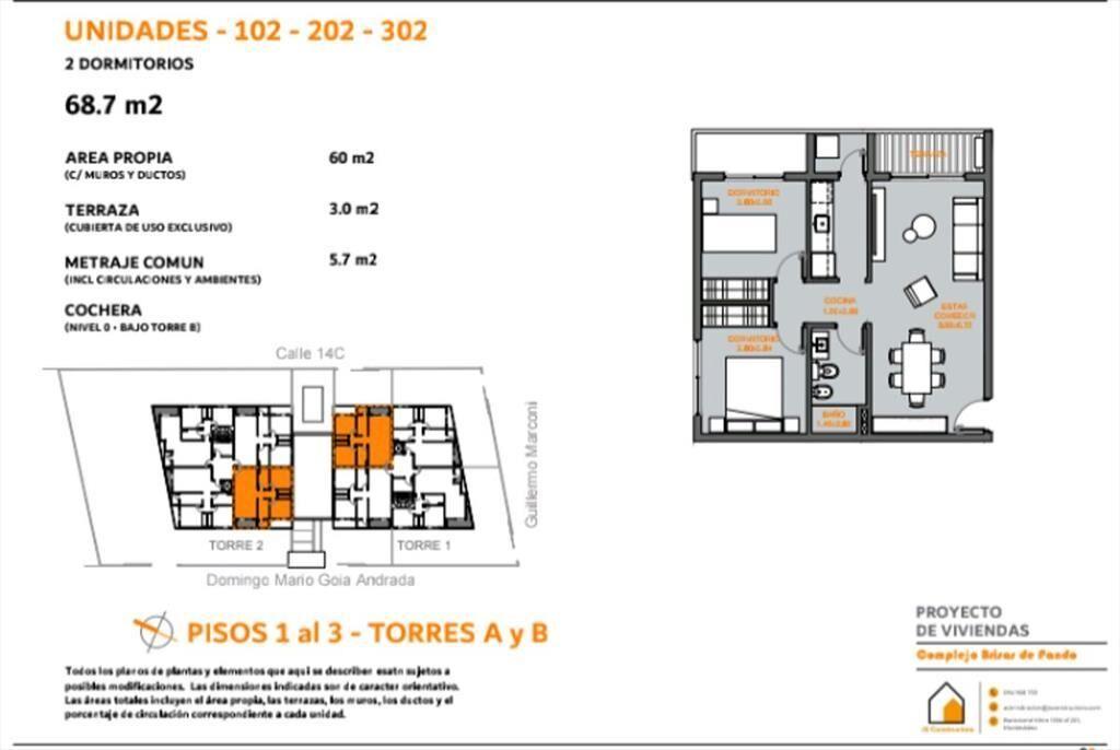 Venta Apartamento en Complejo Brisas de Pando