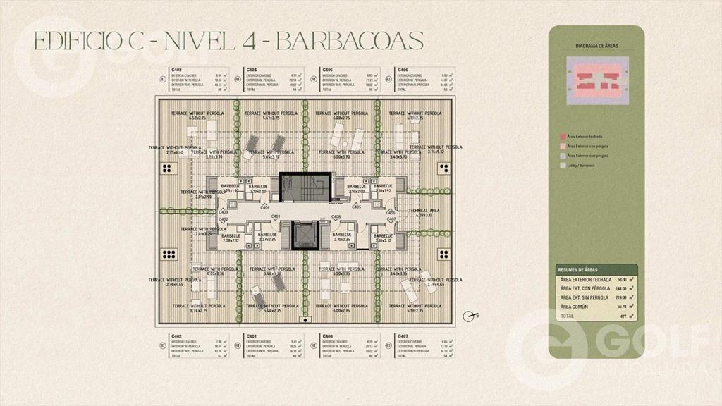 Venta apartamento dos dormitorios con jardin en La Barra, M