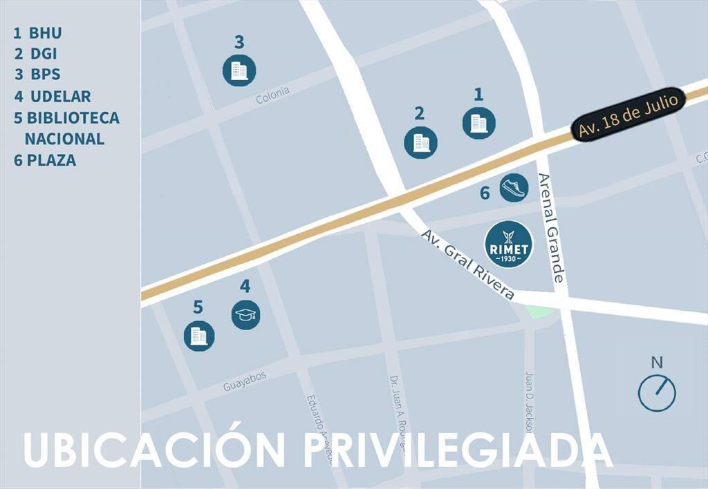 Venta de Apartamento con 1 dormitorio y terraza en Cordón Su