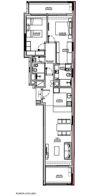 Venta Apartamento 2 Dormitorios en Pocitos