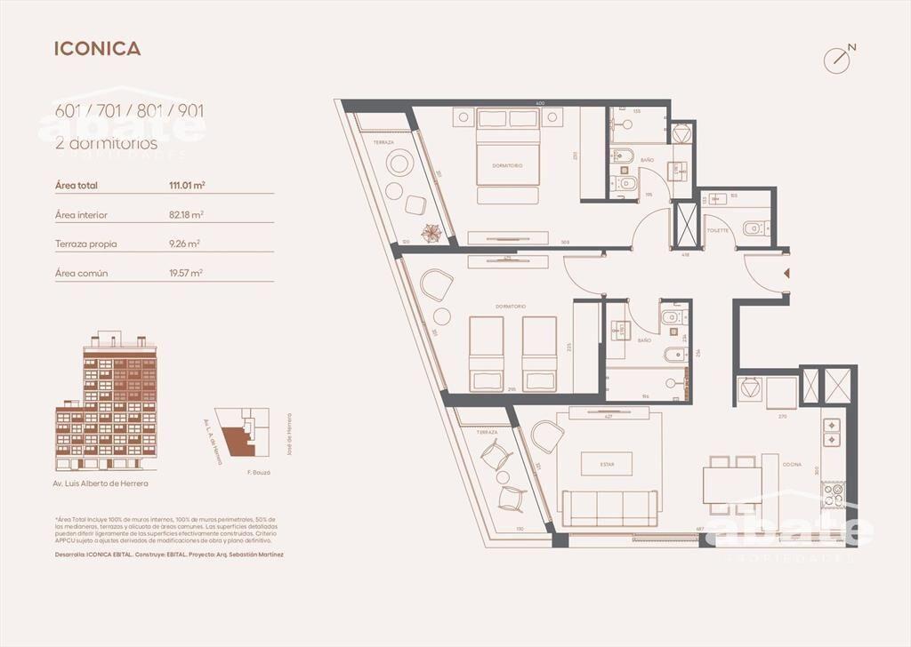 Venta apartamento 1 dormitorio en Pocitos Nuevo