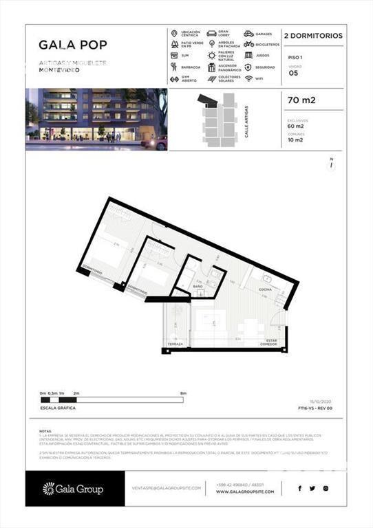 Venta apartamento a estrenar 2 dormitorios - Tres Cruces