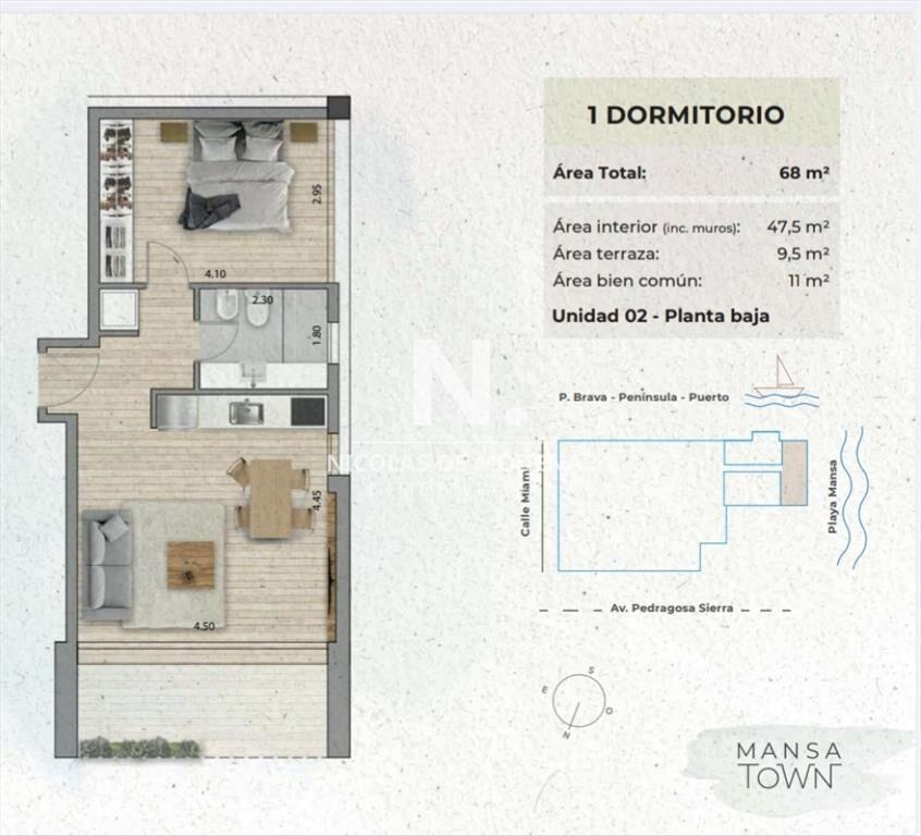 Vende apartamento a estrenar de 1 dormitorio en