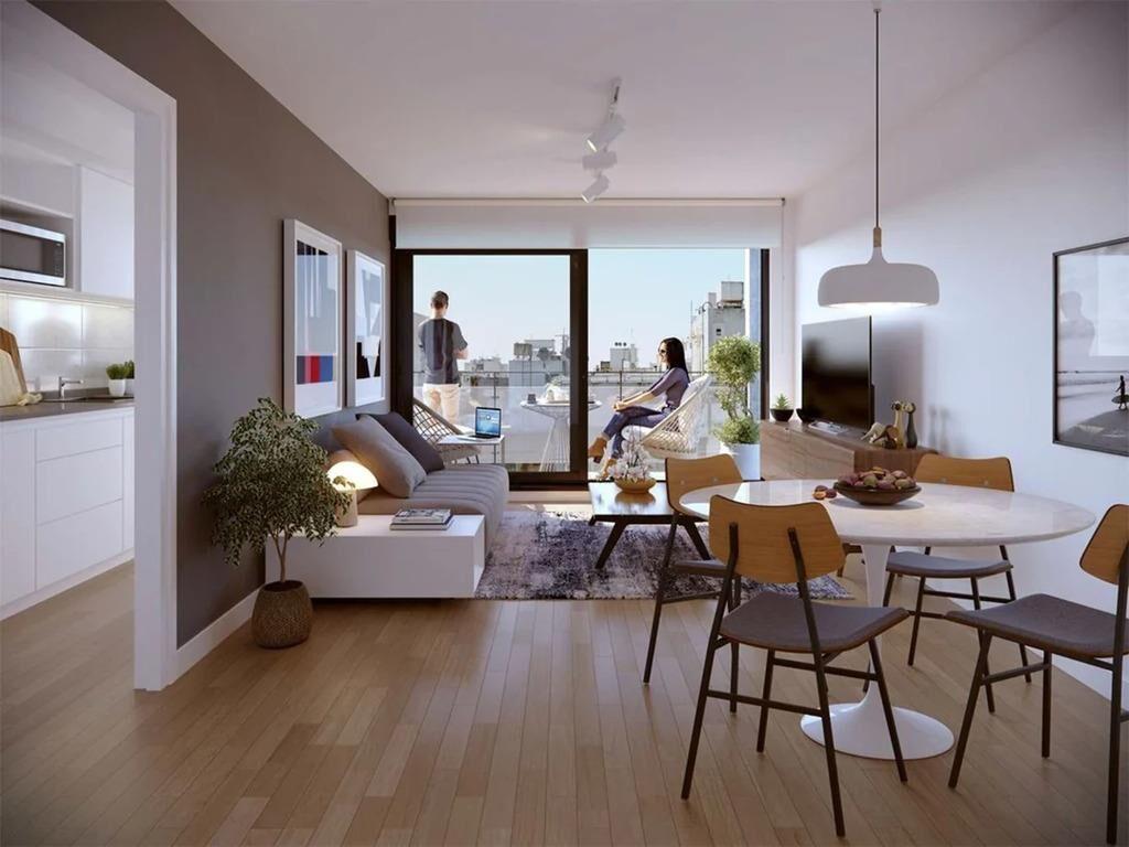 Venta de apartamento de 1 dormitorio al frente con terraza,