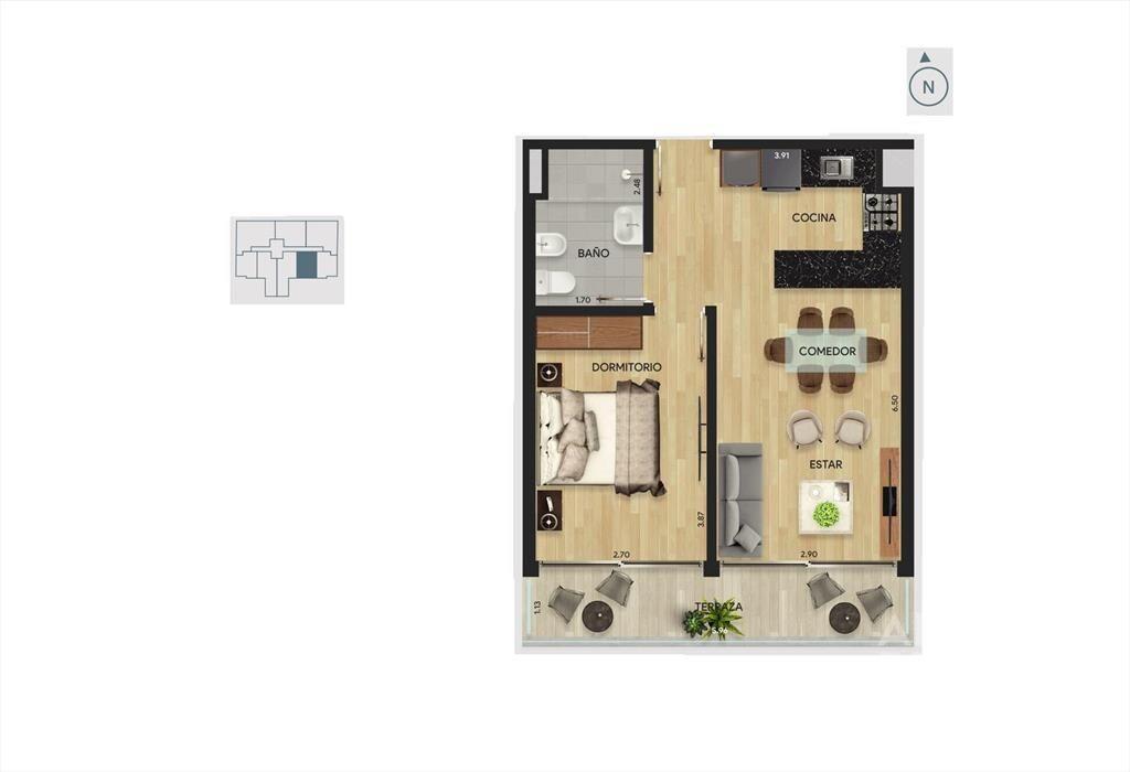 Apartamento de un dormitorio en venta en Parque Batlle - 12