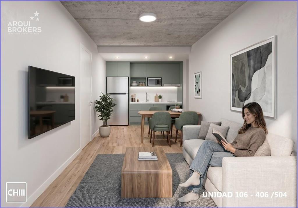 Apartamento monoambiente en venta en Pocitos - 204
