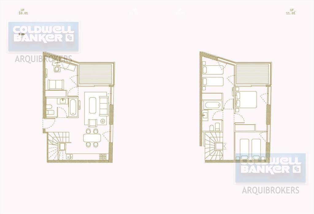 Apartamento penthouse dúplex de 3 dormitorios en venta en C