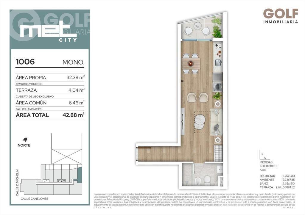 Venta apartamento 1 dormitorio en el Centro