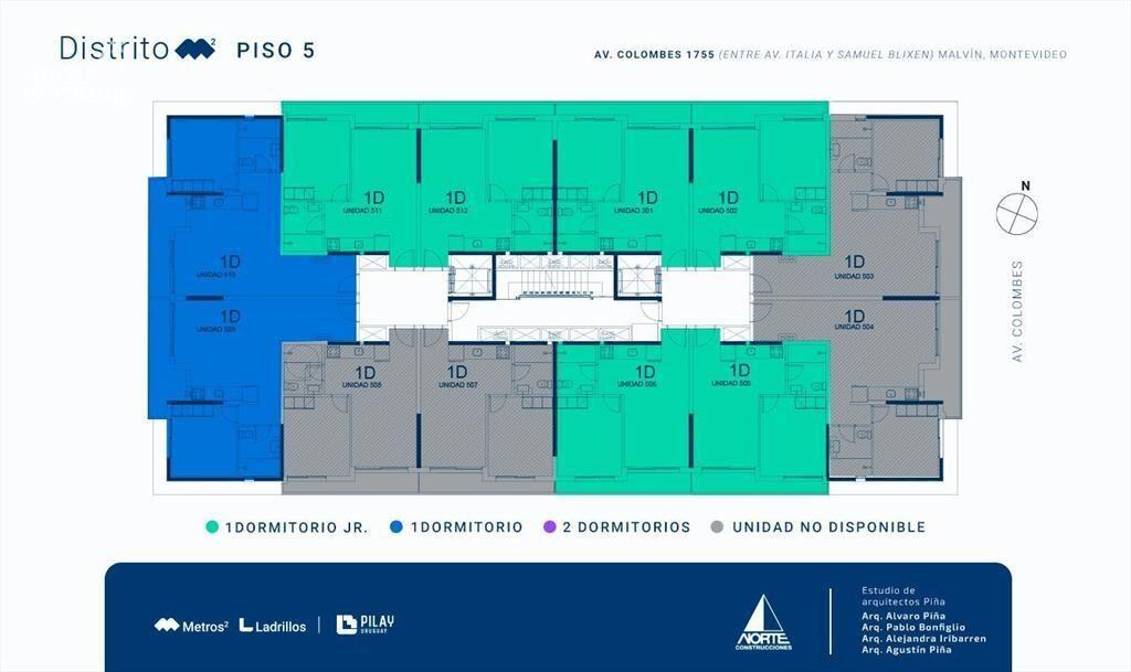 Apartamento de un dormitorio en venta en Malvín - 508