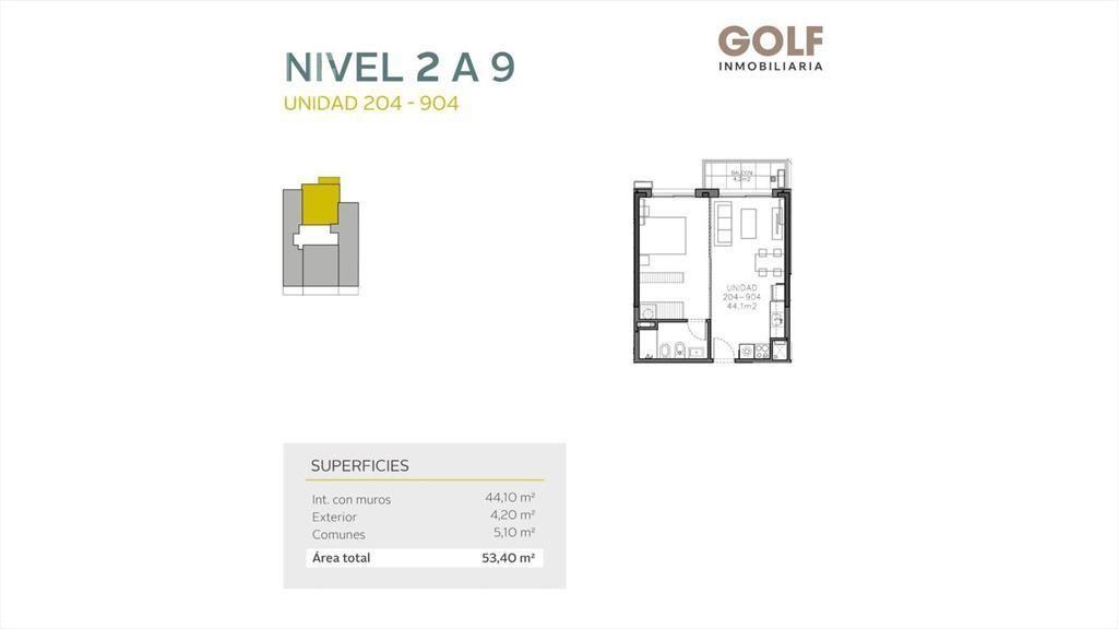 Venta apartamento de 1 dormitorio en el Centro
