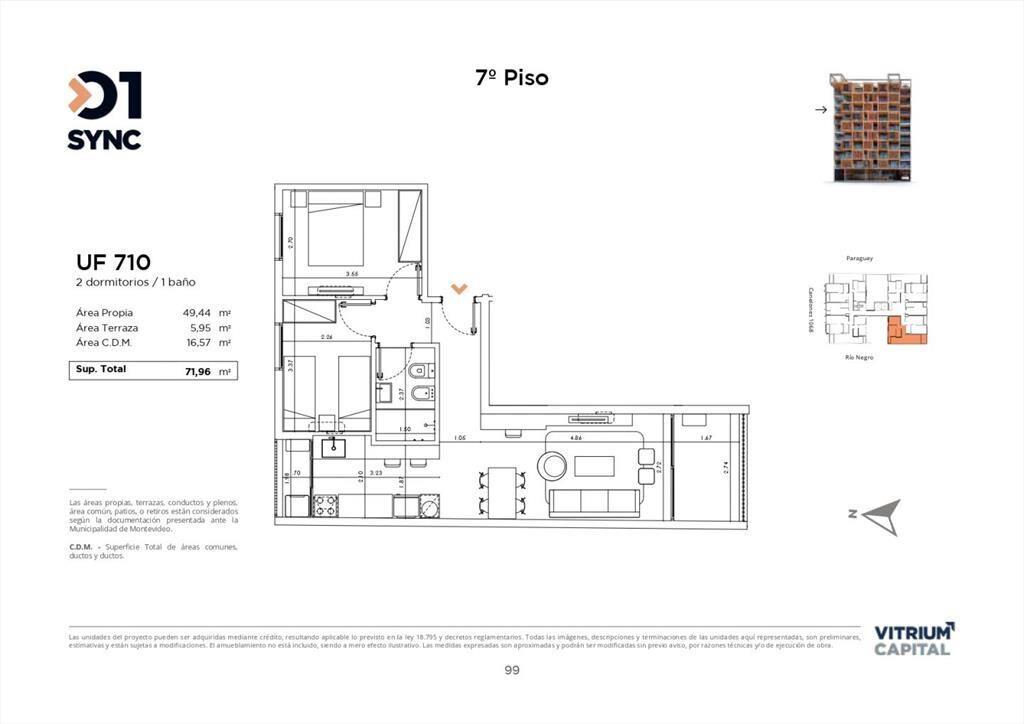 Venta de Apartamento en 01 SYNC Centro...