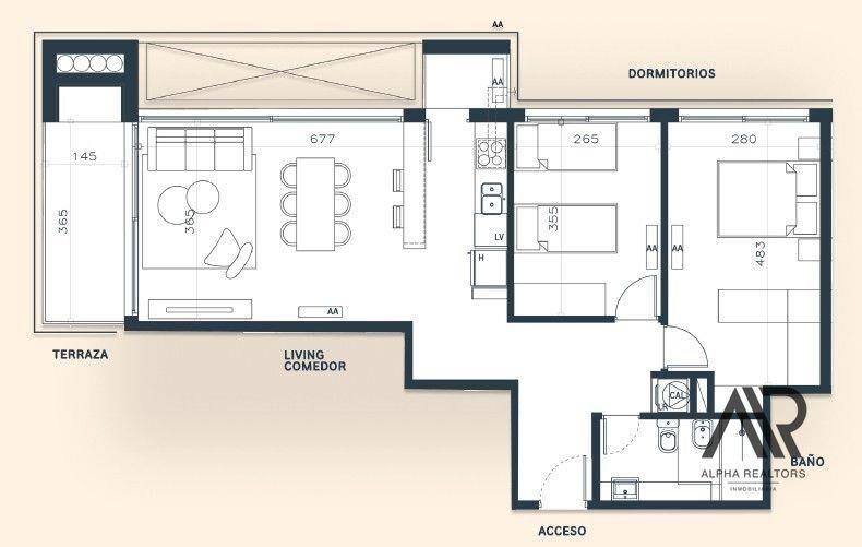 Apartamento de 2 dormitorios sobre Rambla Costanera. Par...
