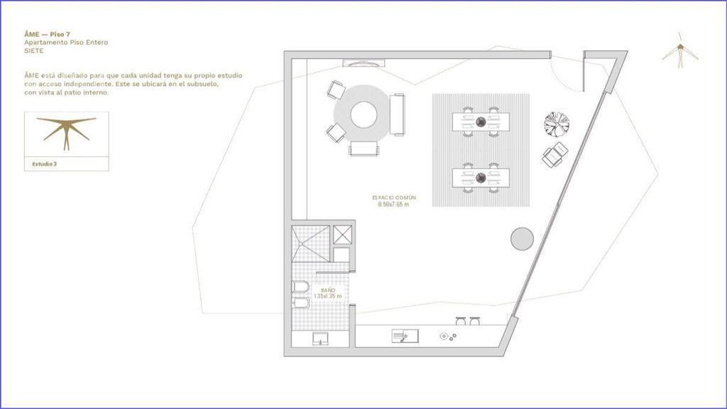 Apartamento penthouse de cuatro dormitorios y estar en vent