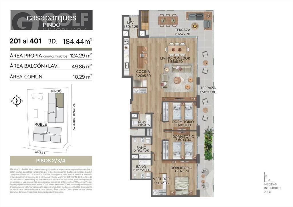 Venta apartamento en Barrio Parques - Carrasco Norte CASA P