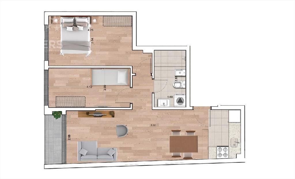 Apartamento de 2 dormitorios en alquiler en La Blanqueada -