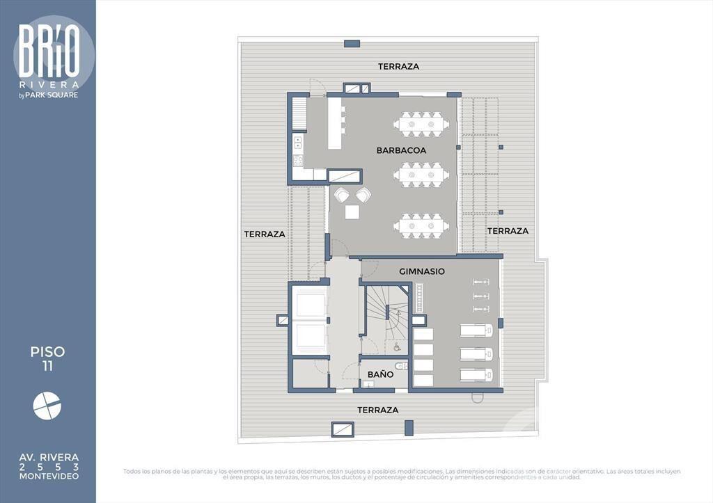 Venta de apartamento de 1 dormitorio con terraza en Pocitos