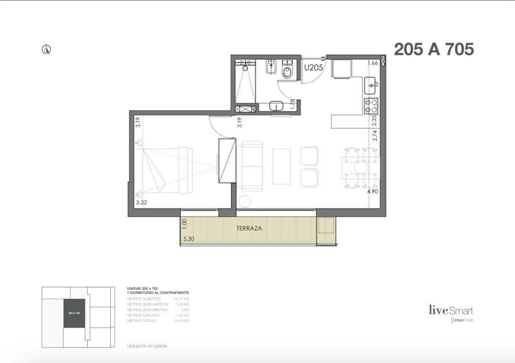 Venta de Apartamento Monoambiente en el Centro, Live Smart