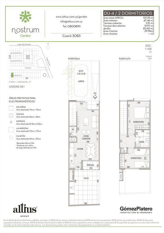 VENTA DUPLEX 2 DORMITORIOS NOSTRUM GARDEN