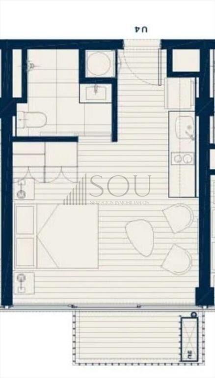 Venta monoambiente en pozo barrio Cantegril