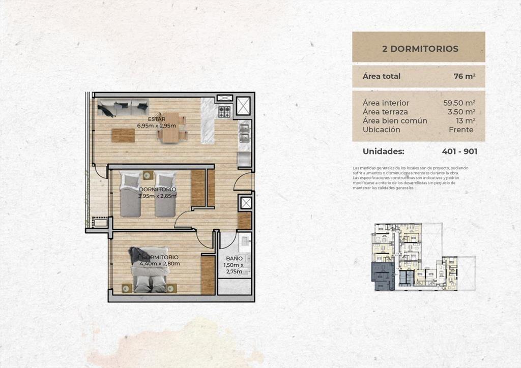 Venta Apartamento 2 Dormitorio en Centro (Montevideo)