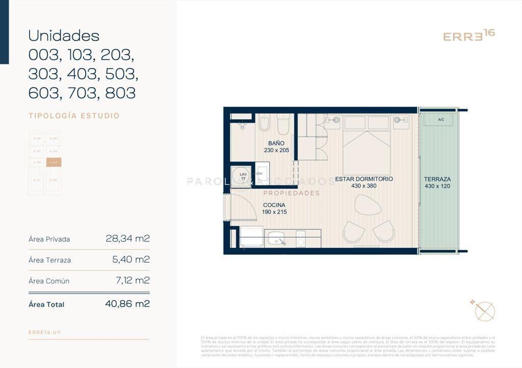 Apartamento en pozo de un dormitorio en venta en Roosevelt,