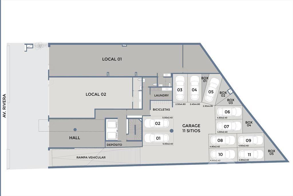 Venta de apartamento de 1 dormitorio con terraza en Pocitos