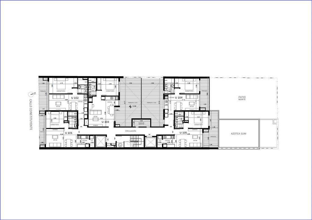 Apartamento de un dormitorio en venta en Cordón Sur - 101