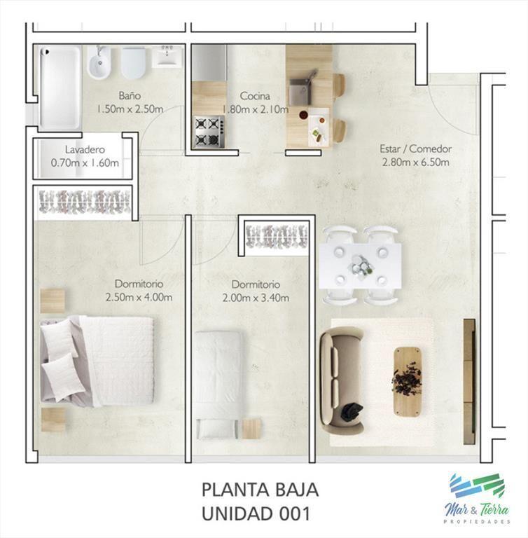 En venta apartamento en pozo, 2 dormitorios con