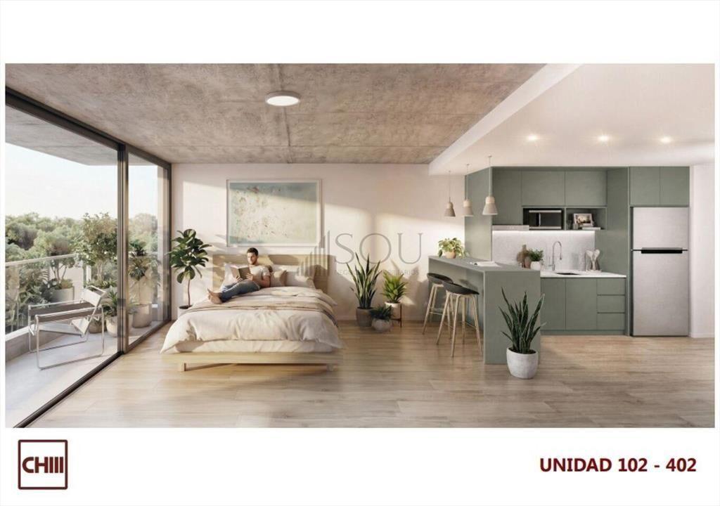 Venta apartamento monoambiente con balcón en Pocitos