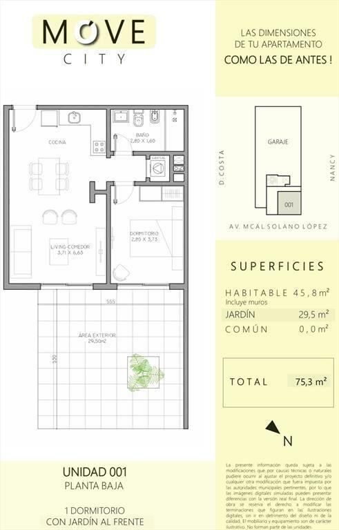VENTA APARTAMENTO UN DORMITORIO Y PATIO EN BUCEO
