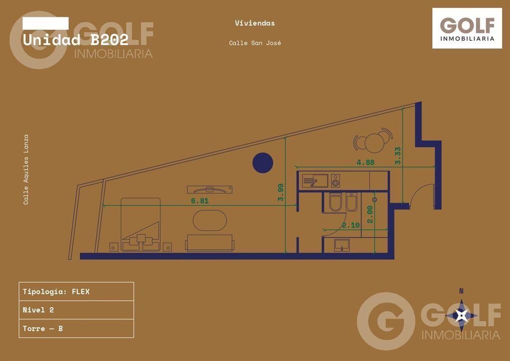 VENTA DE APARTAMENTO MONOAMBIENTE EN CENTRO