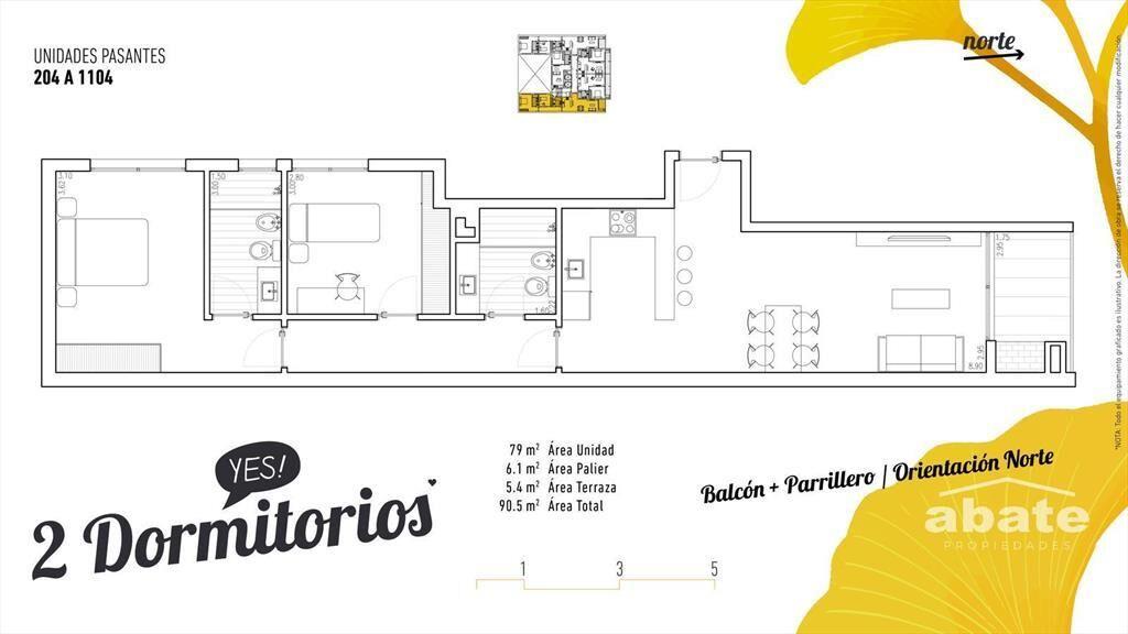 Venta apartamento 2 dormitorios Parque Rodó en Yes Sarmient