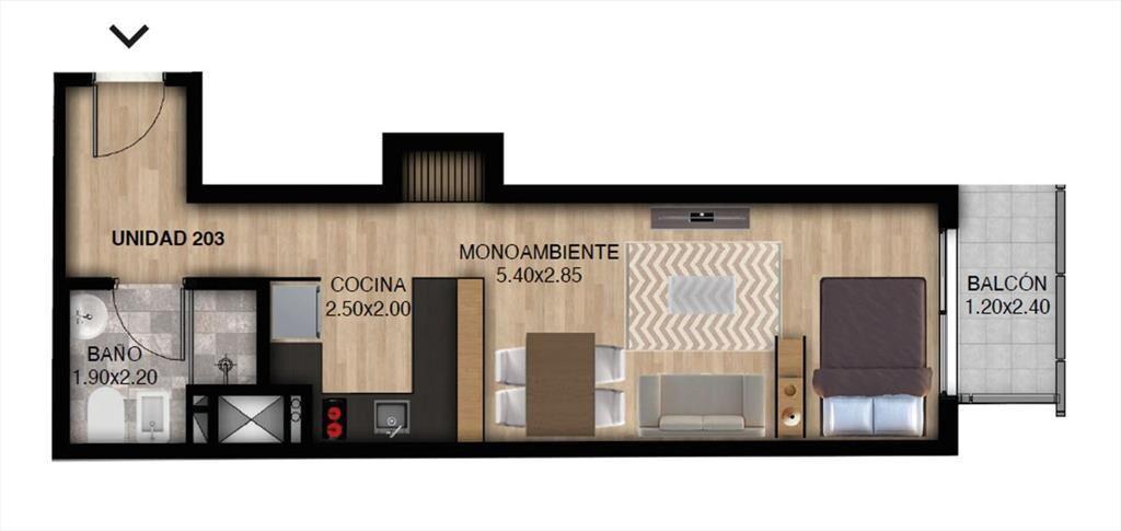 VENTA APARTAMENTO MONO BALCÓN POCITOS POZO