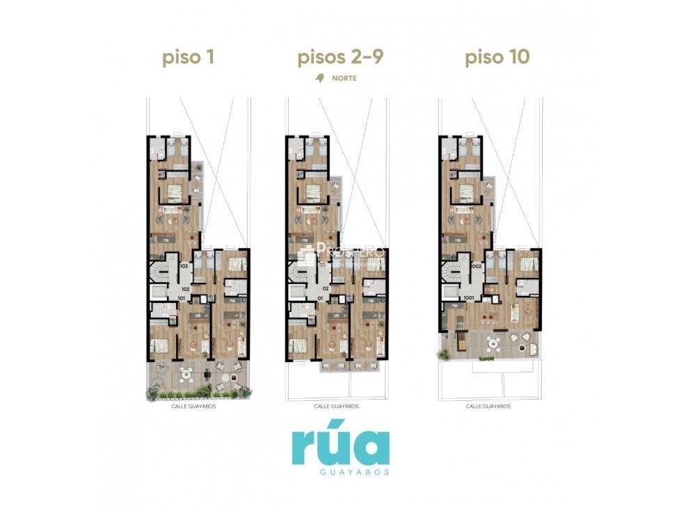 va1975/2 venta apto 2 dorm Rua Guayabos Cordon