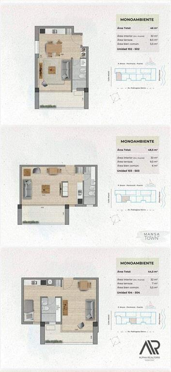 Apartamento en venta en Playa Mansa