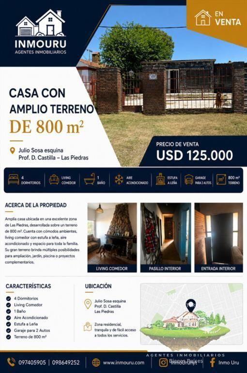 Venta de casa en Las Piedras
