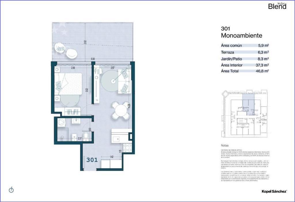 Apartamento de un dormitorio en venta en Palermo -301