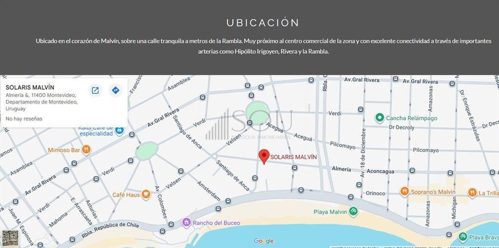 Venta, apartamento de 2 dormitorios en Malvín