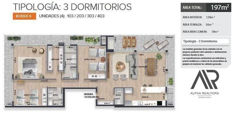Venta Apartamento A Estrenar 3 Dormitorios Amplia Terraz...