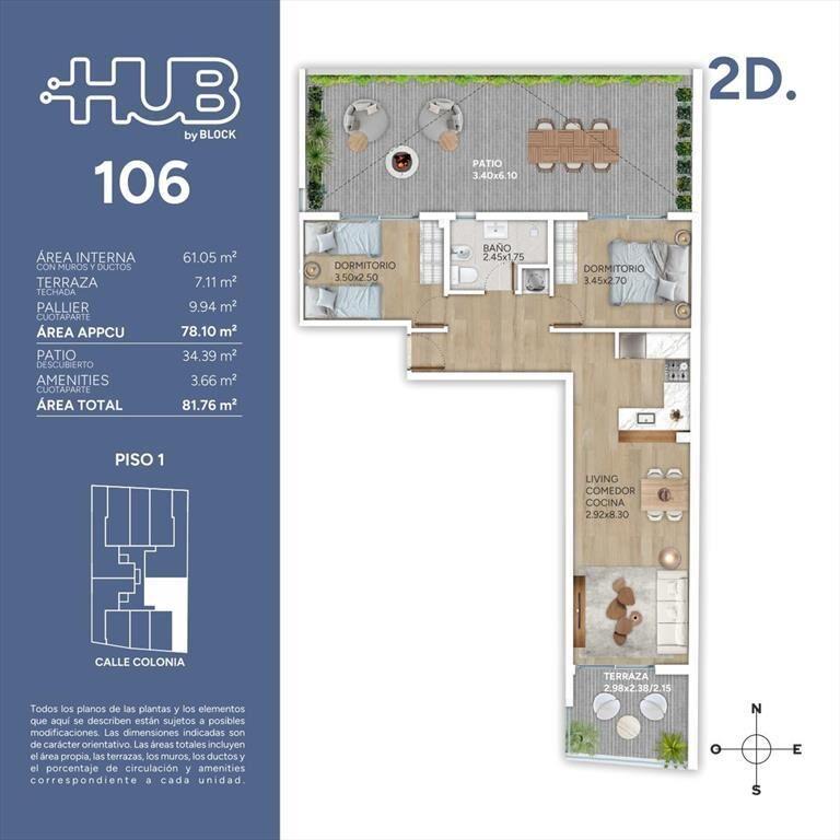 Venta Apartamento 2 Dormitorios en Cordon