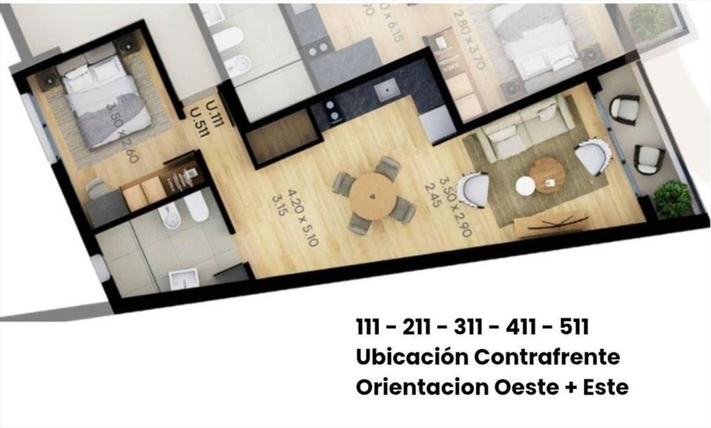 Venta Apto a Estrenar 1 Dorm balcón, Parque Batlle