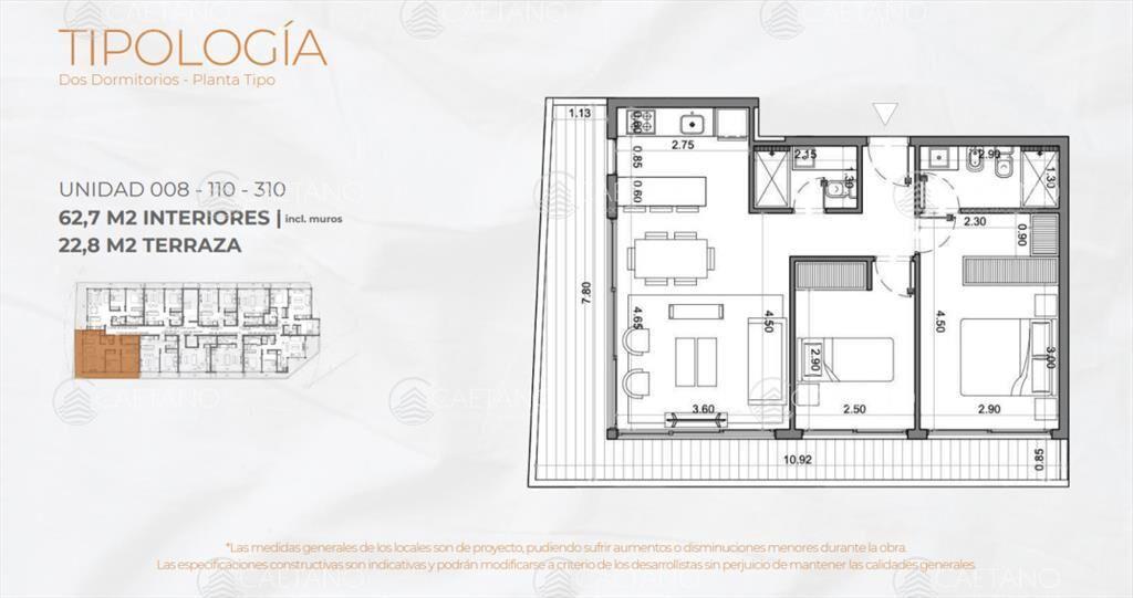 Venta apartamento 2 dormitorios. Playa mansa, del