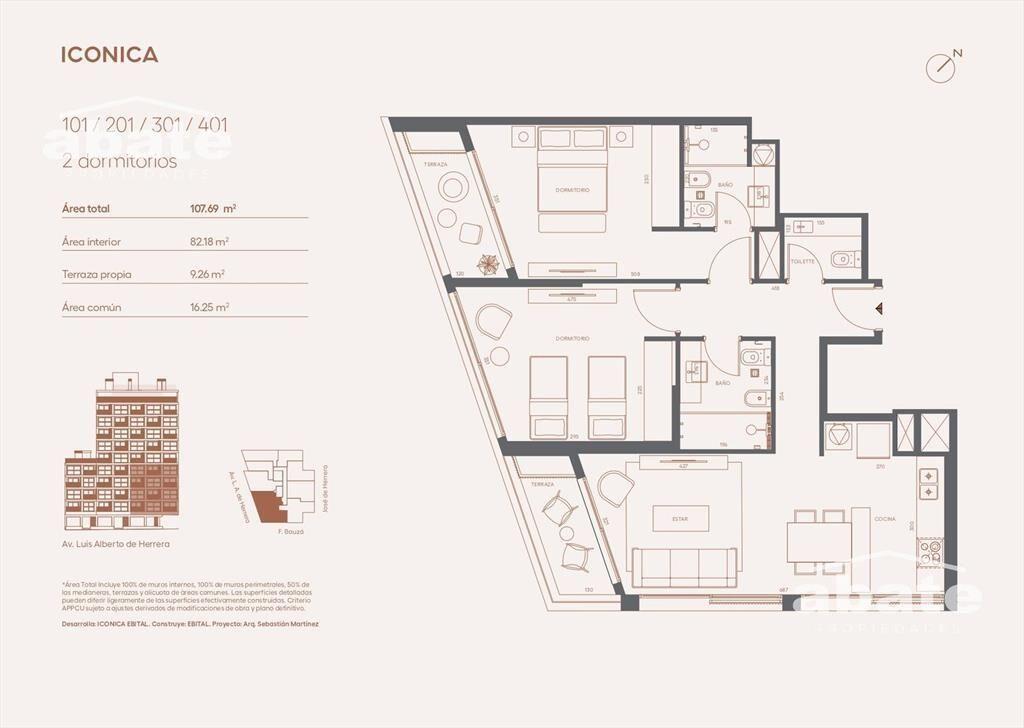 Venta apartamento 2 dormitorios en Pocitos Nuevo