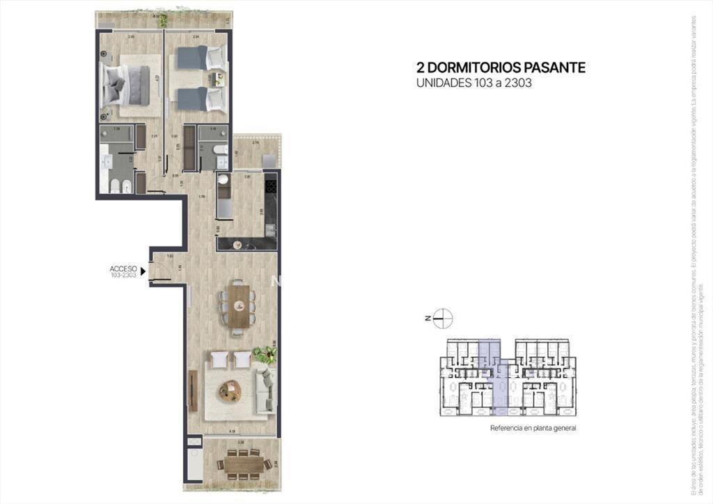 Departamento de 2 dormitorio en venta, Nuevo en -