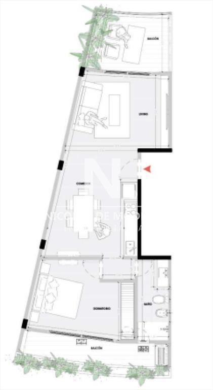 Apartamento en El Tesoro - La Barra en venta de 1
