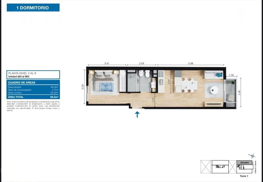 Venta Apartamento Tres Cruces Un Dormitorio Ley Vis Estrena