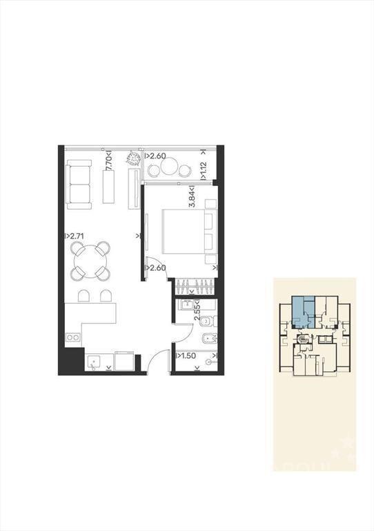 Apartamento  de un dormitorio en venta en Punta Carretas -