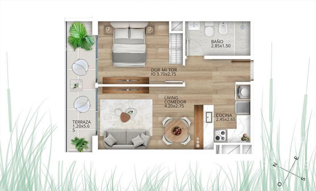 Venta apartamento un dormitorio en La Blanqueada - 1008