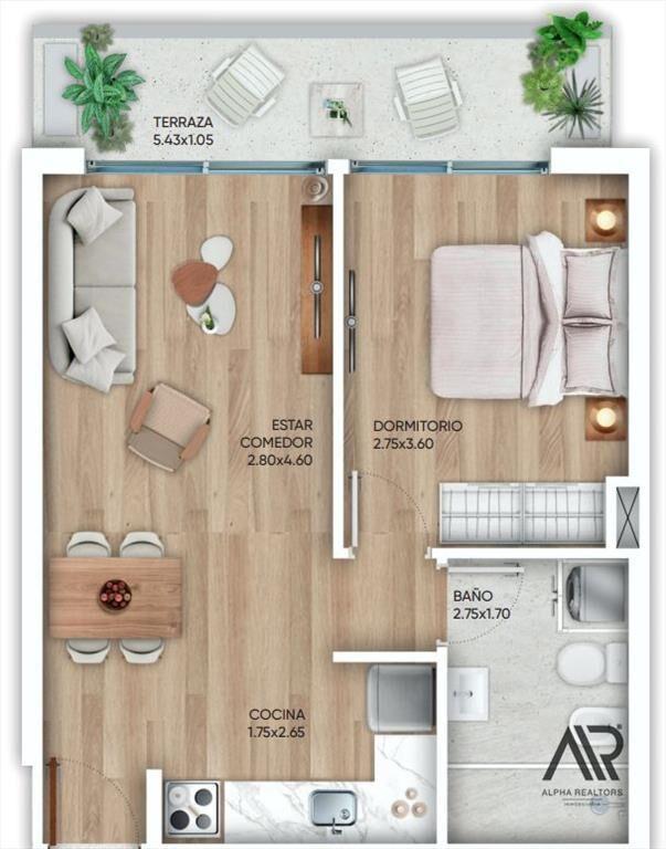 Apartamento en venta c/ cochera en Cordón