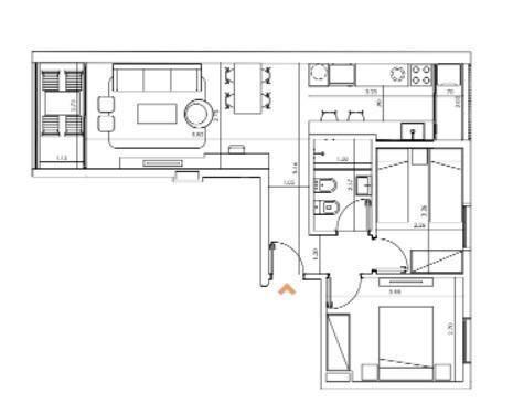 Apartamento dos dormitorios Barrio Sur